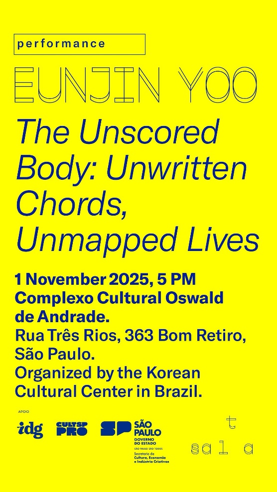 [PERFORMANCE] Eunjin Yoo apresenta “Unscored Body: Unwritten Chords, Unmapped Lives”