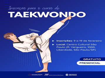 [CURSO] Inscrição para o 1º semestre do curso de Taekwondo (2026)